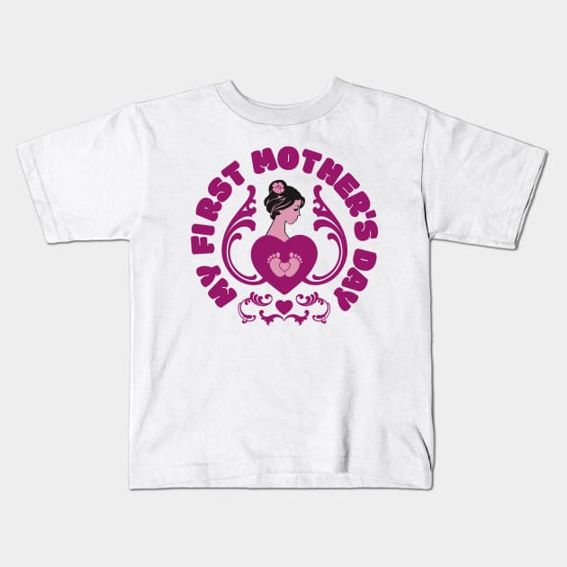 My First Mother's Day | Mother's Day Gift Ideas Kids T-Shirt by GoodyBroCrafts
